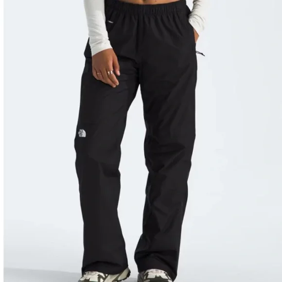 The North Face Black Antora Rain Pants with Relaxed Fit | Women | Medium - Picture 3 of 11